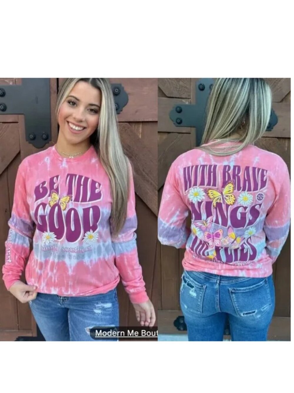 Simply Southern | Be The Good, With Brave Wings She Flies Tee | Size Medium
